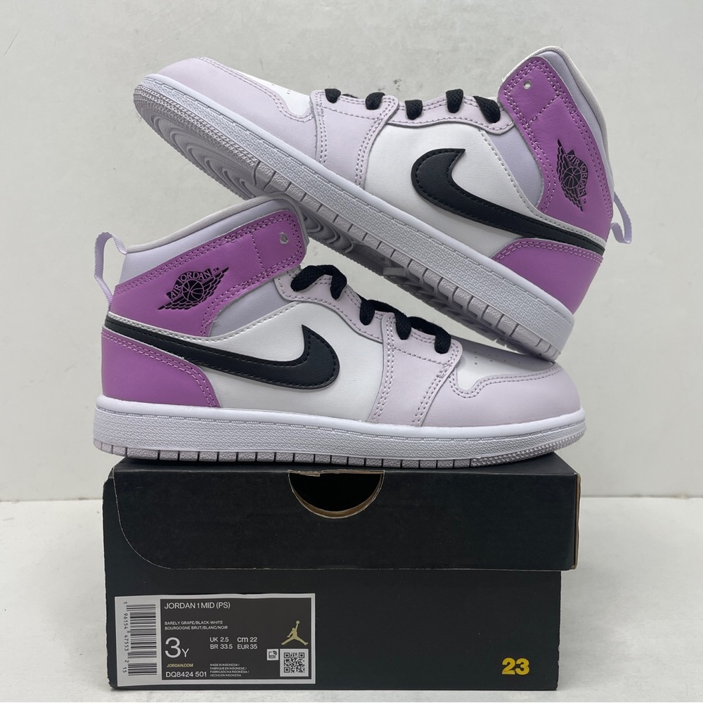 Nike Air Jordan 1 Retro Mid PS “Barely Grape” 2023 - Picture 1 of 4